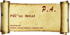 Pósz Antal névjegykártya